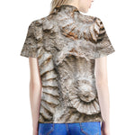 Ammonoidea Fossil Print Women's Polo Shirt