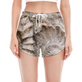 Ammonoidea Fossil Print Women's Split Running Shorts