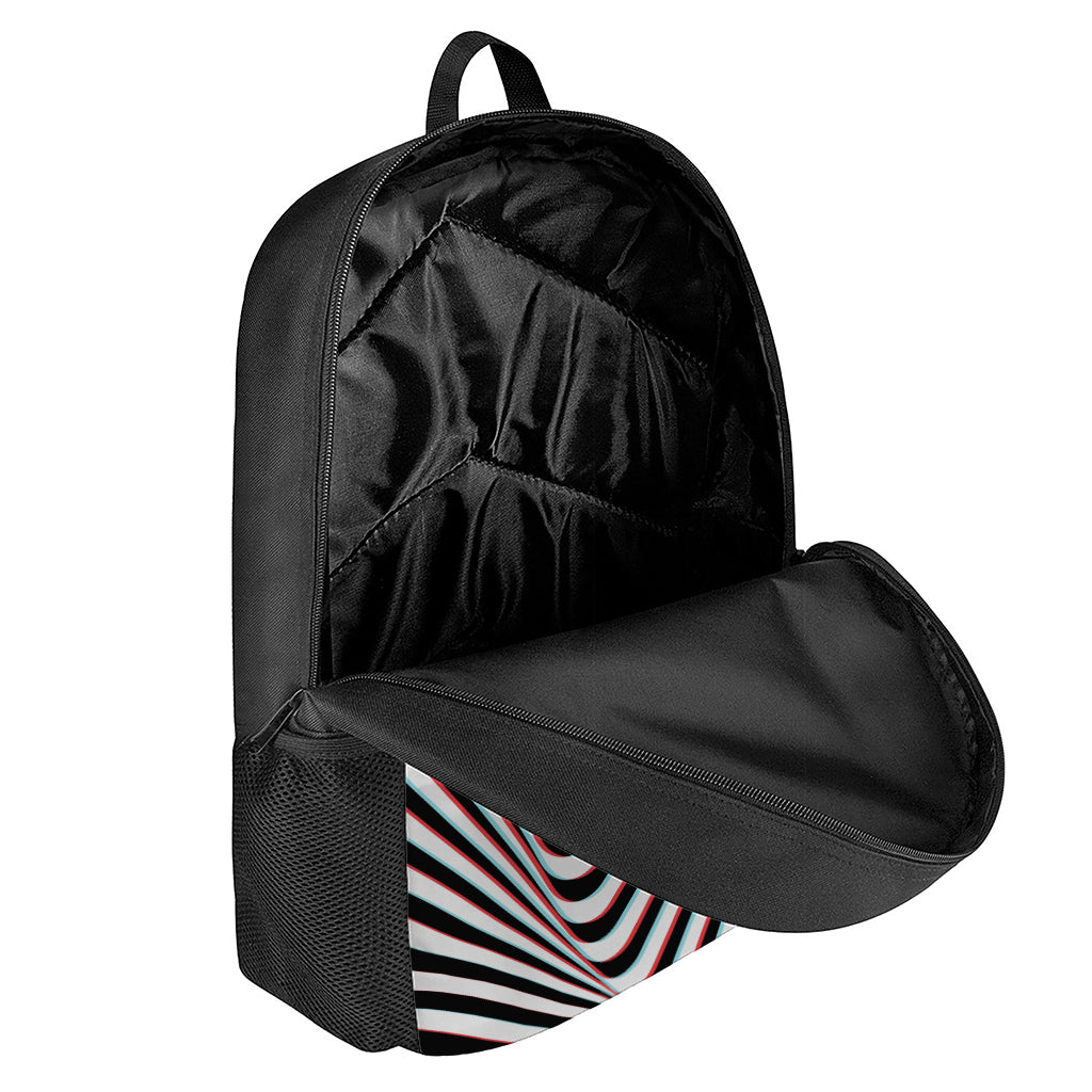 Anaglyph Optical Illusion Print 17 Inch Backpack