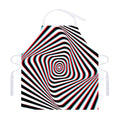 Anaglyph Optical Illusion Print Adjustable Apron