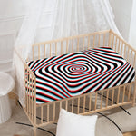 Anaglyph Optical Illusion Print Baby Crib Sheet