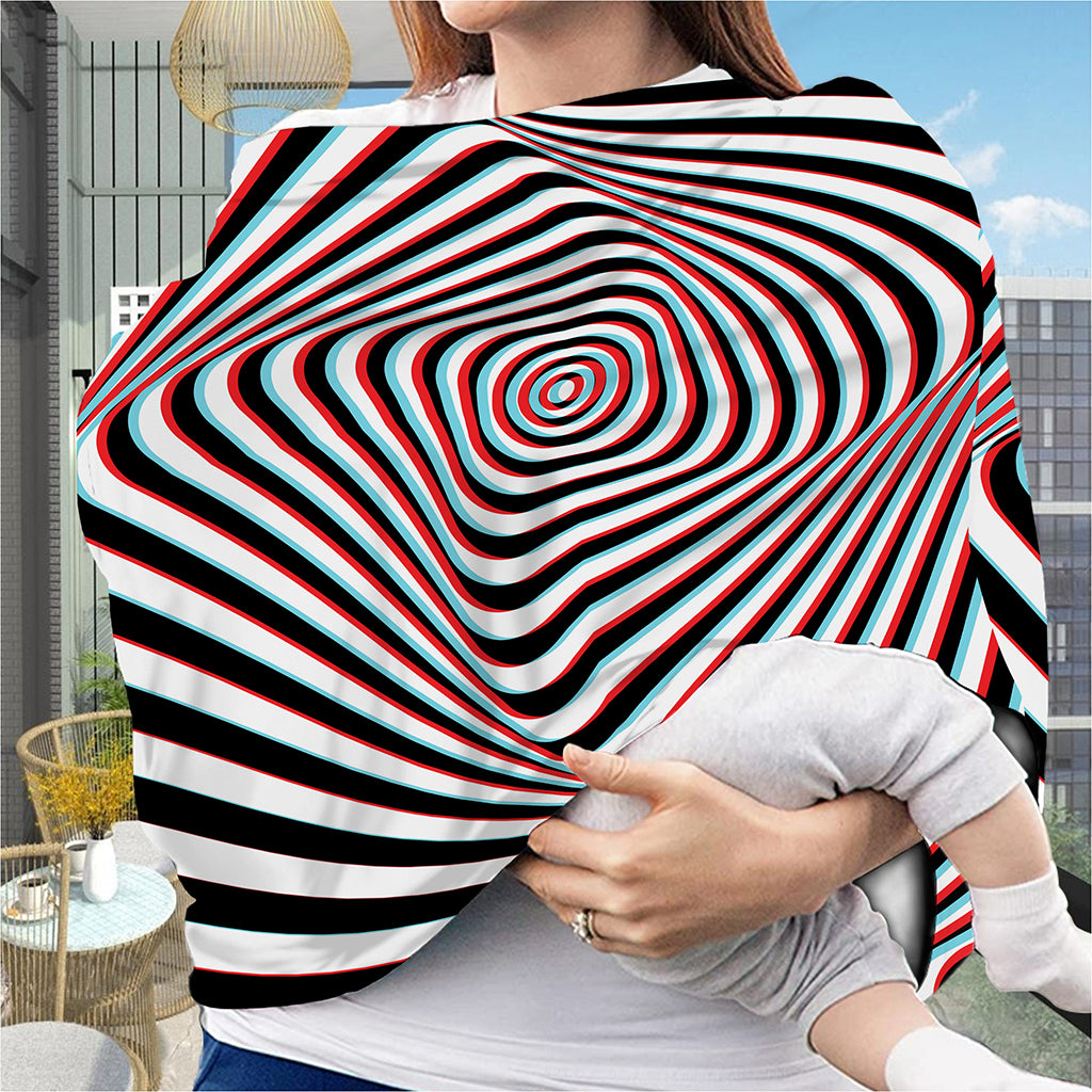 Anaglyph Optical Illusion Print Baby Seat Cover