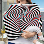 Anaglyph Optical Illusion Print Baby Seat Cover