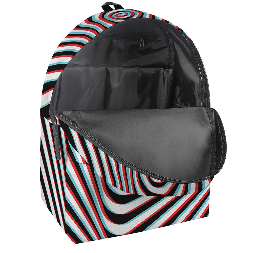Anaglyph Optical Illusion Print Backpack