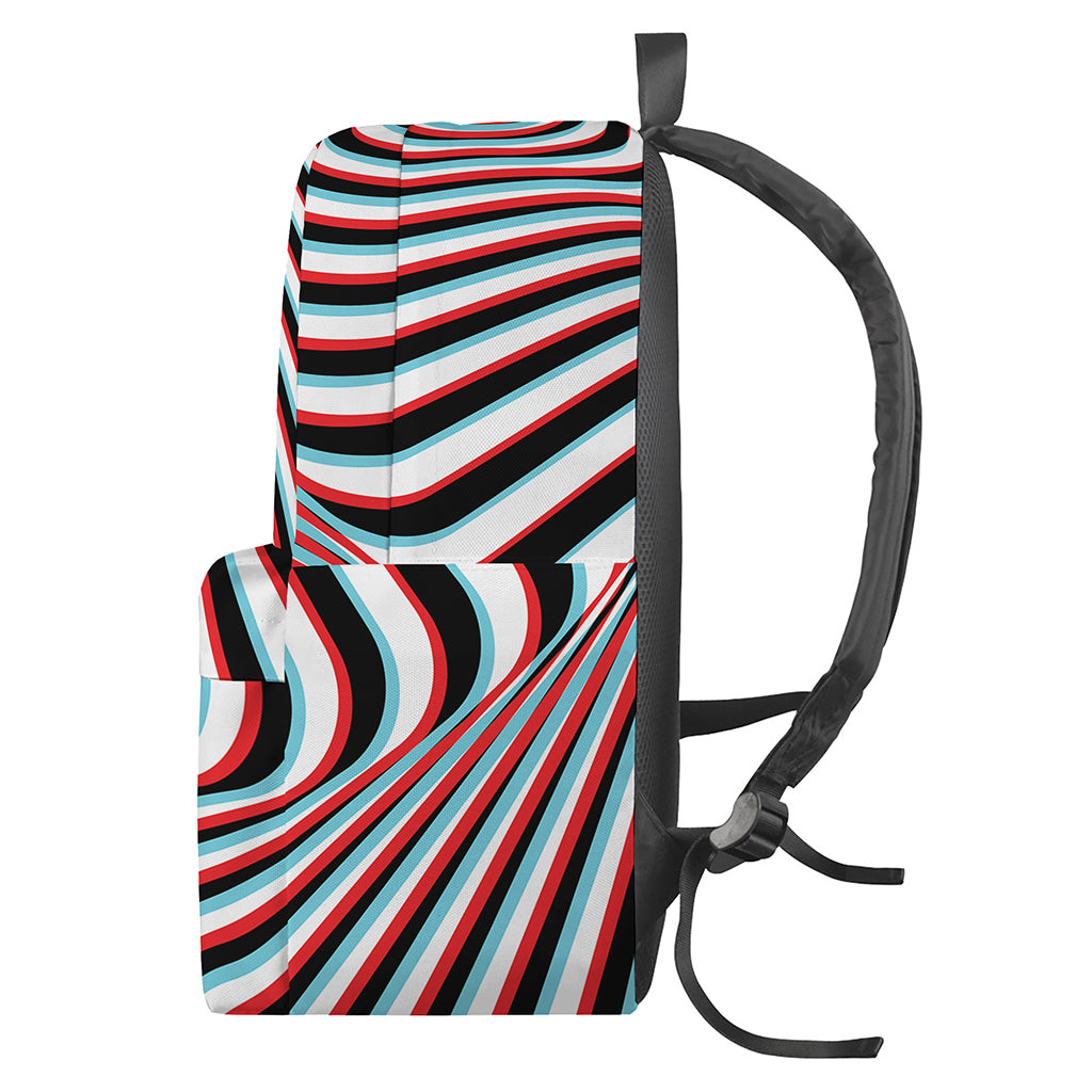 Anaglyph Optical Illusion Print Backpack