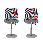 Anaglyph Optical Illusion Print Bar Stool Covers