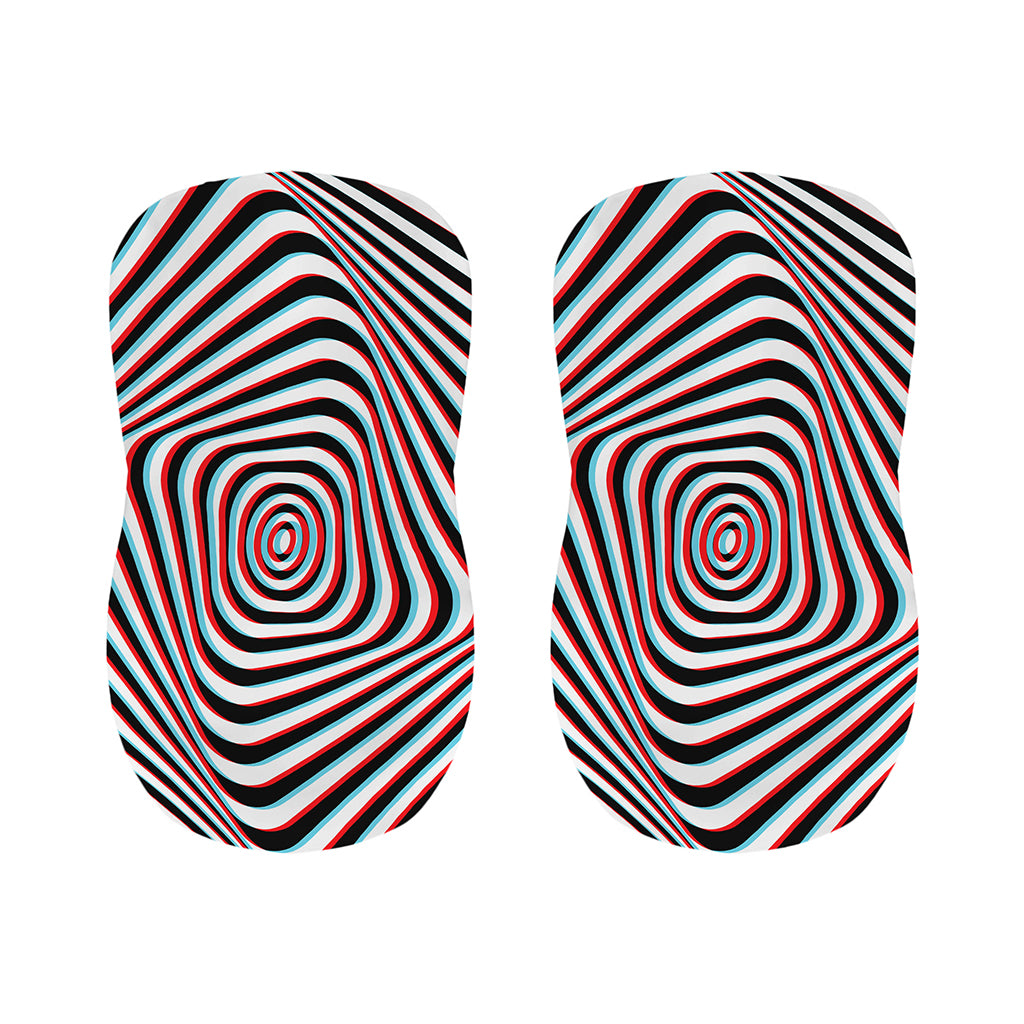 Anaglyph Optical Illusion Print Bar Stool Covers