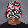 Anaglyph Optical Illusion Print Baseball Cap