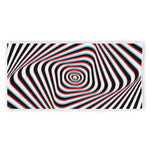 Anaglyph Optical Illusion Print Beach Towel
