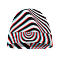 Anaglyph Optical Illusion Print Beanie