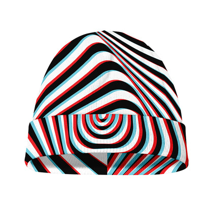 Anaglyph Optical Illusion Print Beanie