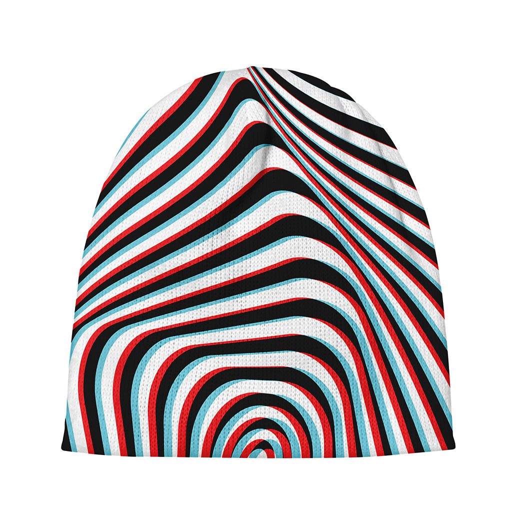 Anaglyph Optical Illusion Print Beanie