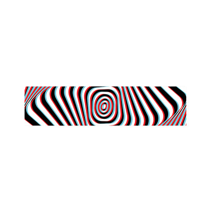 Anaglyph Optical Illusion Print Bed Runner