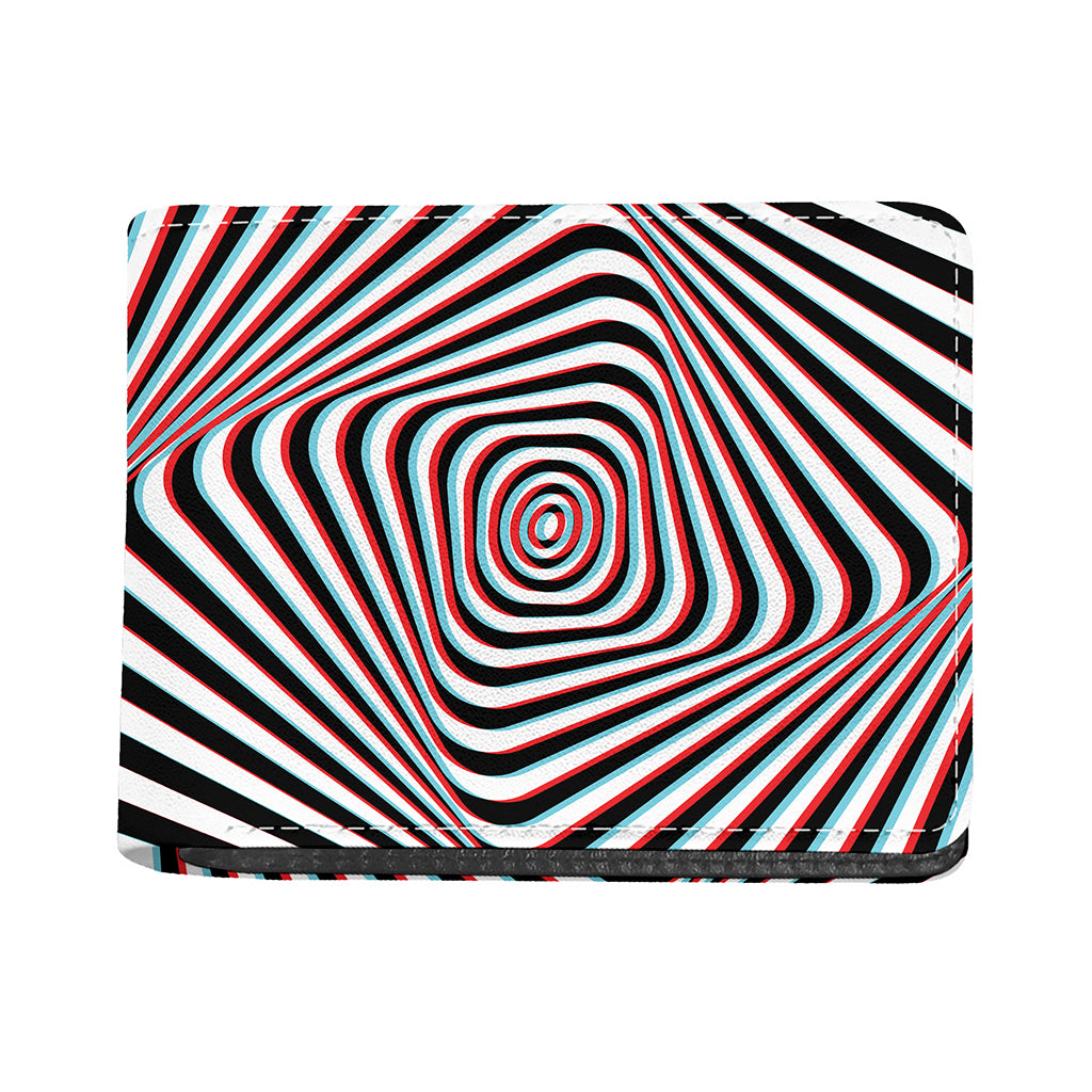Anaglyph Optical Illusion Print Bifold Wallet