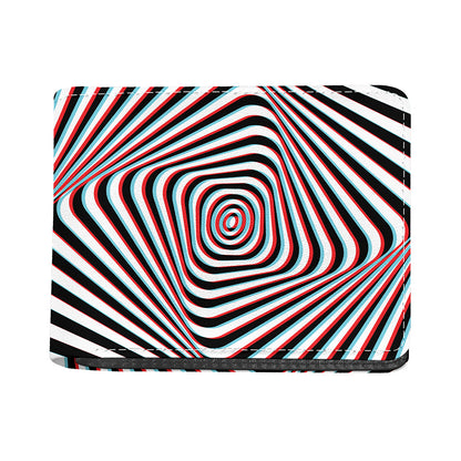 Anaglyph Optical Illusion Print Bifold Wallet