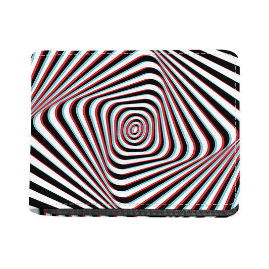 Anaglyph Optical Illusion Print Bifold Wallet