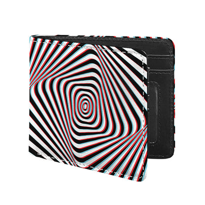 Anaglyph Optical Illusion Print Bifold Wallet