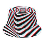 Anaglyph Optical Illusion Print Bucket Hat
