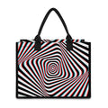 Anaglyph Optical Illusion Print Canvas Tote Bag
