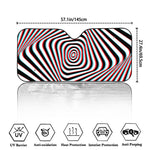 Anaglyph Optical Illusion Print Car Windshield Sun Shade