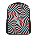 Anaglyph Optical Illusion Print Casual Backpack