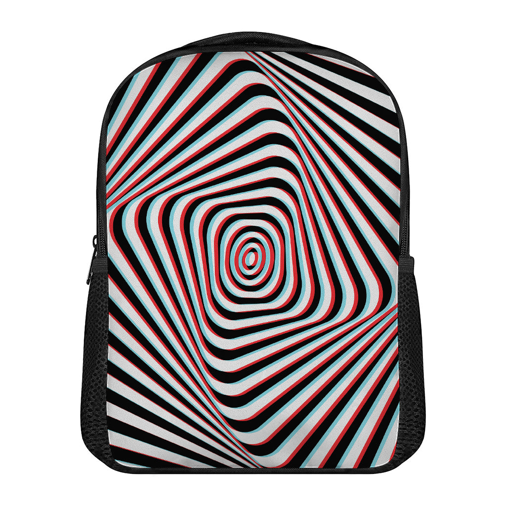 Anaglyph Optical Illusion Print Casual Backpack