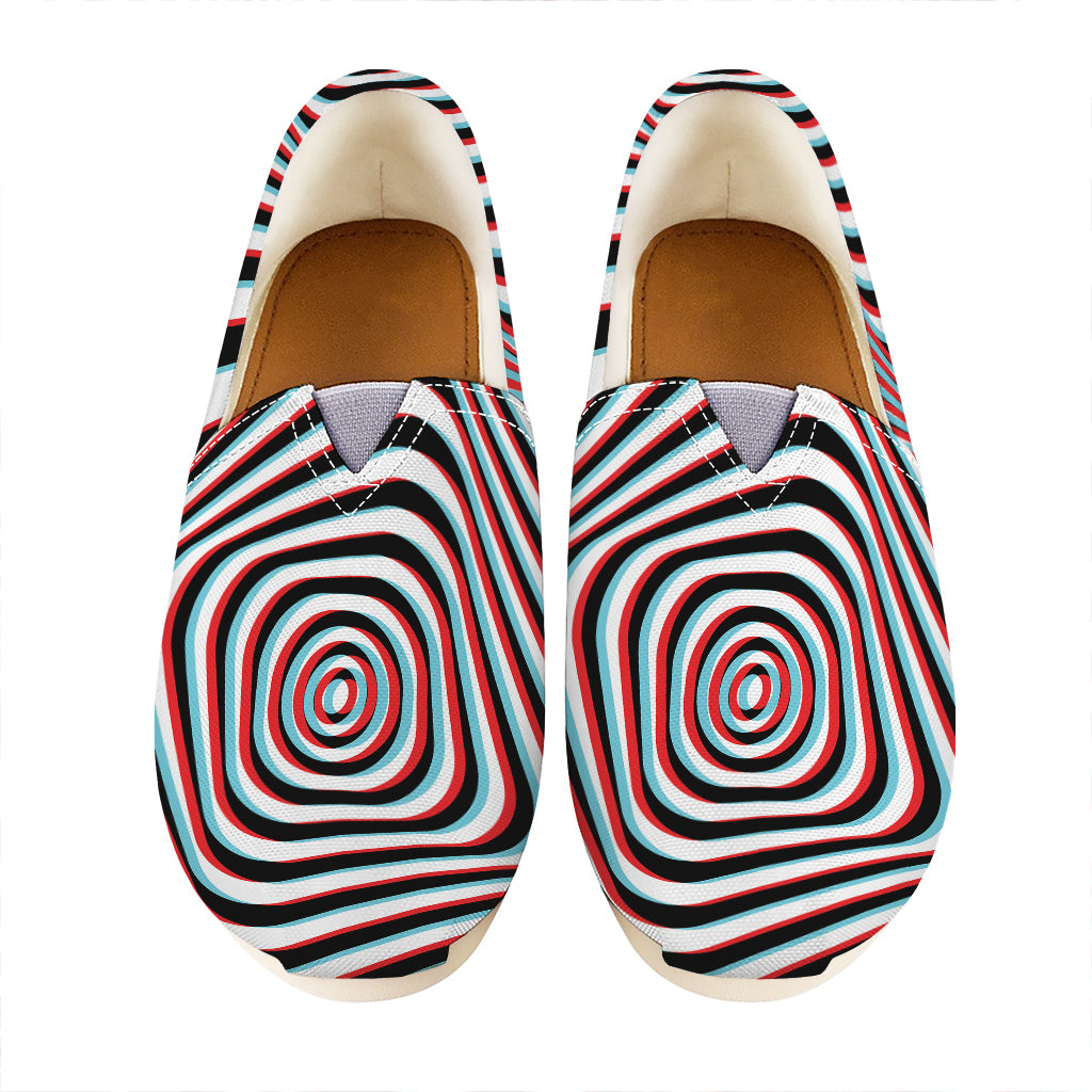 Anaglyph Optical Illusion Print Casual Shoes