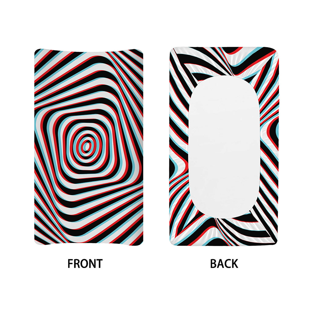 Anaglyph Optical Illusion Print Changing Pad Cover