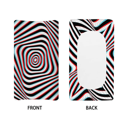 Anaglyph Optical Illusion Print Changing Pad Cover