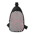 Anaglyph Optical Illusion Print Sling Bag