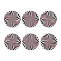 Anaglyph Optical Illusion Print Coaster Set