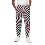 Anaglyph Optical Illusion Print Cotton Pants