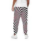 Anaglyph Optical Illusion Print Cotton Pants
