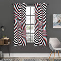 Anaglyph Optical Illusion Print Grommet Curtain Panels