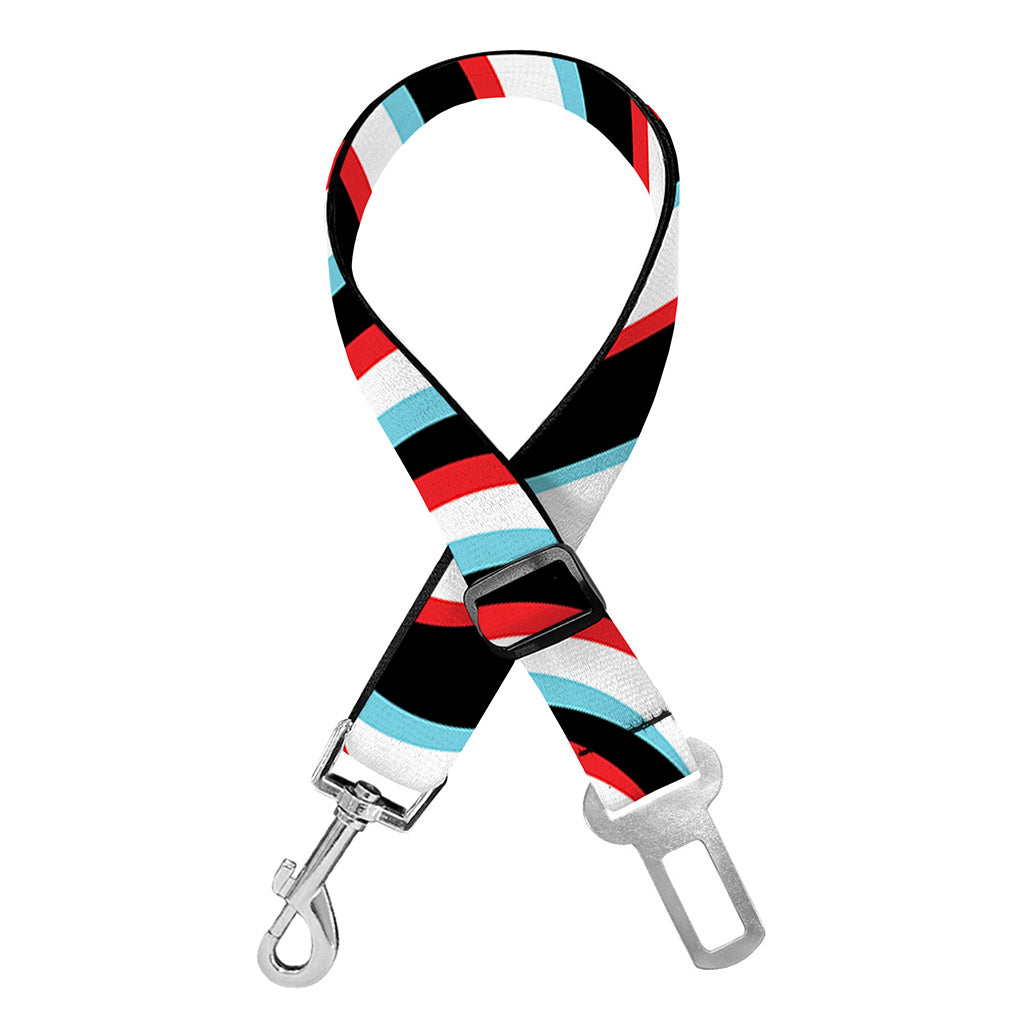 Anaglyph Optical Illusion Print Dog Seat Belt