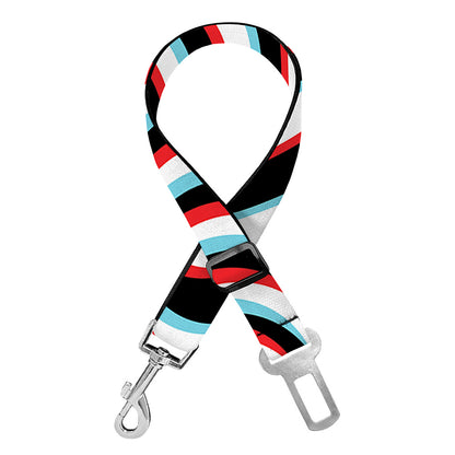 Anaglyph Optical Illusion Print Dog Seat Belt