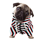 Anaglyph Optical Illusion Print Dog Zip Up Hoodie