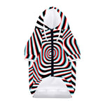 Anaglyph Optical Illusion Print Dog Zip Up Hoodie