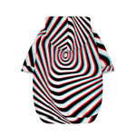 Anaglyph Optical Illusion Print Dog Zip Up Hoodie