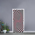 Anaglyph Optical Illusion Print Door Sticker