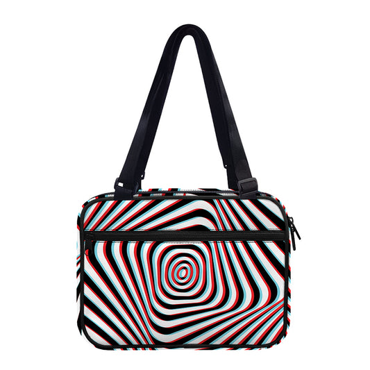 Anaglyph Optical Illusion Print Double Strap Bible Bag