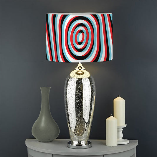 Anaglyph Optical Illusion Print Drum Lamp Shade