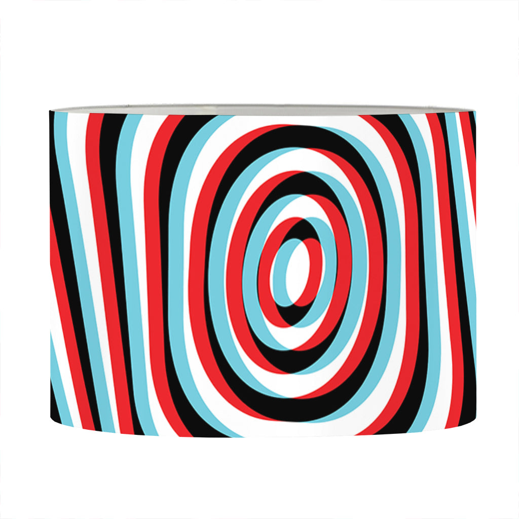 Anaglyph Optical Illusion Print Drum Lamp Shade