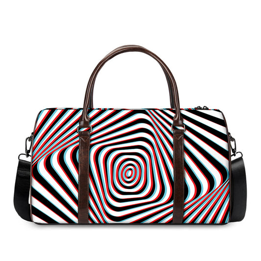 Anaglyph Optical Illusion Print Duffle Bag