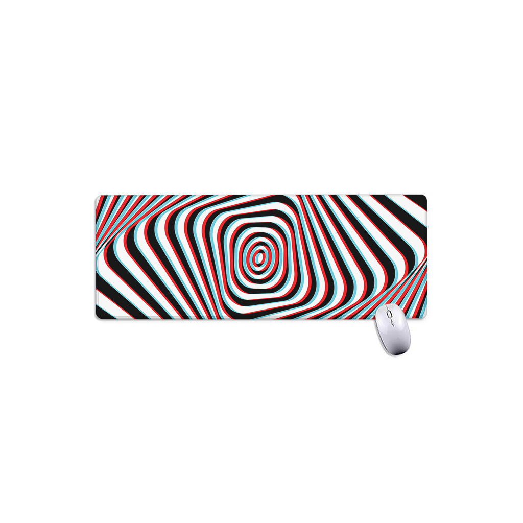 Anaglyph Optical Illusion Print Extended Mouse Pad