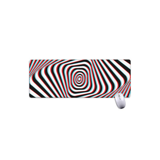 Anaglyph Optical Illusion Print Extended Mouse Pad