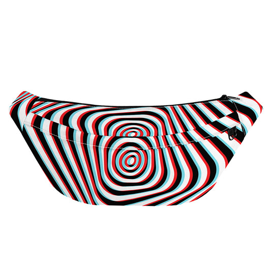 Anaglyph Optical Illusion Print Fanny Pack