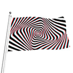 Anaglyph Optical Illusion Print Flag