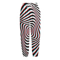 Anaglyph Optical Illusion Print Fleece Lined Knit Pants