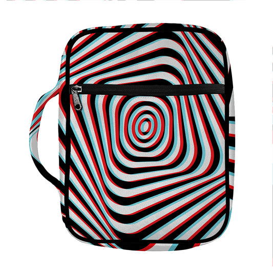 Anaglyph Optical Illusion Print Front Pocket Bible Bag